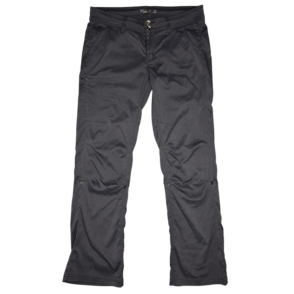 prAna Halle Hiking Pants Women's Size 10 Charcoal Stretch Zion Roll-Up Capri